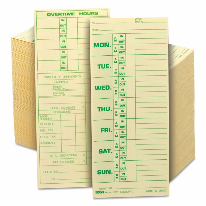 TOP1291 - Tops Time Card for Pyramid Model 331-10