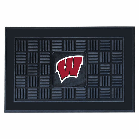 Fanmats NCAA University of Wisconsin Badgers Vinyl Door Mat