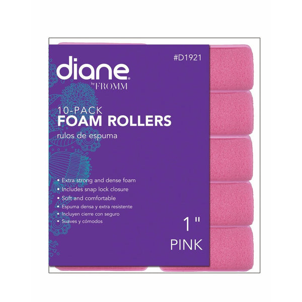 Diane Foam Rollers, Pink, 1", 10/bag