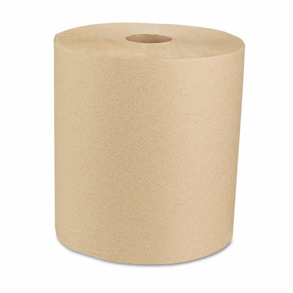 Boardwalk 16GREEN Green Seal Recycled Paper Towel Roll, Hardwound, Universal Roll Towels, Natural, 8" x 800 ft (Case of 6)