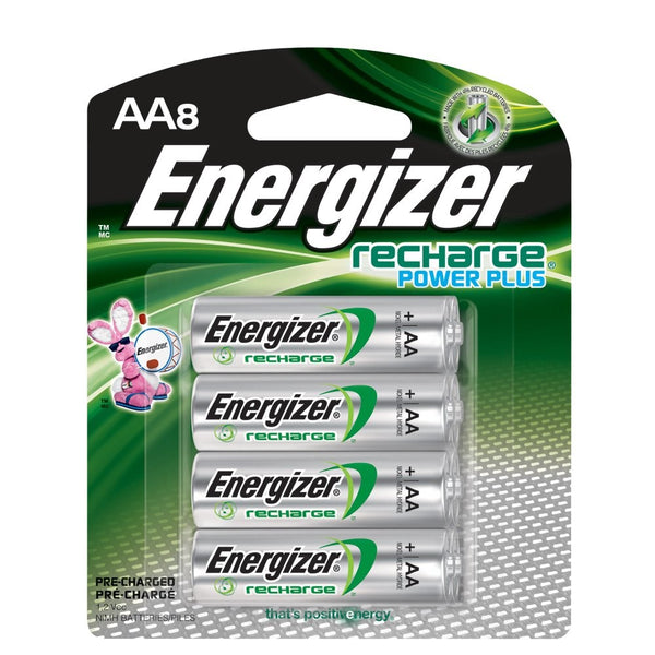 Energizer Rechargeable AA Batteries, NiMH, 2300 mAh, Pre-Charged, 8 count (Recharge Power Plus)