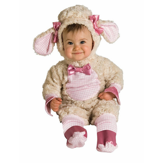 Rubie's Baby-girls Infant Noah Ark Collection Lucky Lil Lamb Costume, Beige/Pink, 0-6 months