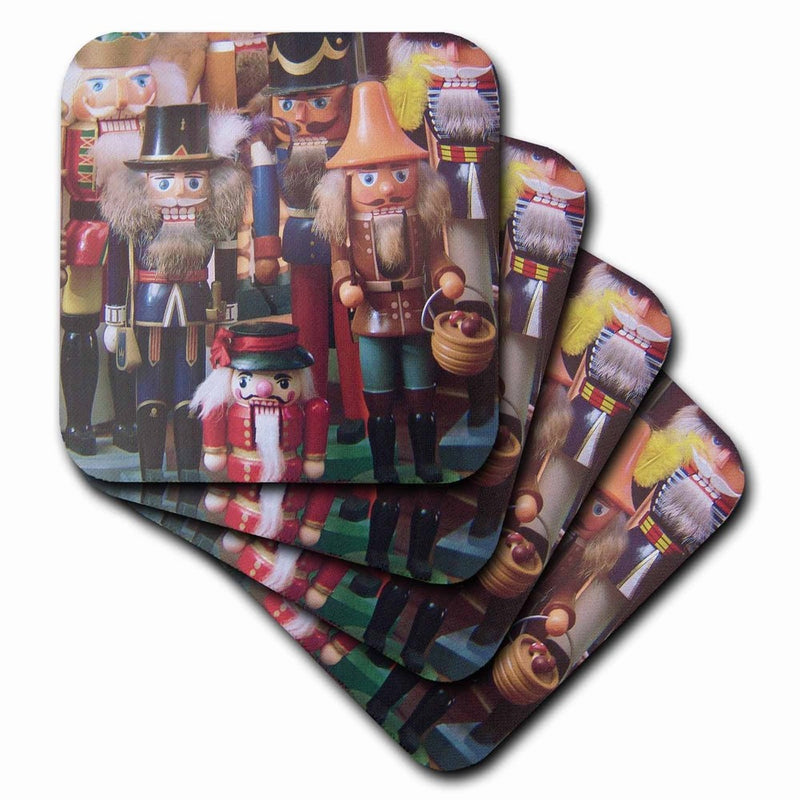 3dRose Florene Nutcracker Collection Coaster, Soft, Set of 8