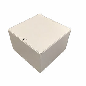 BUD Industries JB-3955 Steel NEMA 1 Sheet Metal Junction Box with Lift-off Screw Cover, 6" Width x 6" Height x 4" Depth, Gray Finish