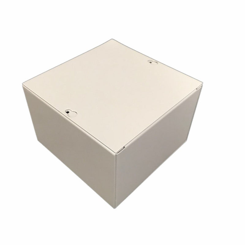 BUD Industries JB-3955 Steel NEMA 1 Sheet Metal Junction Box with Lift-off Screw Cover, 6" Width x 6" Height x 4" Depth, Gray Finish