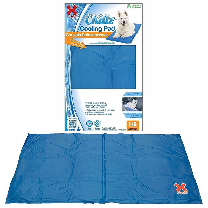 Hugs Pet Products Chillz Pressure Activated Pet Cooling Gel Pad - No Need To Freeze Or Chill - Keep Your Dog Cool and Reduce Joint Pain - Large