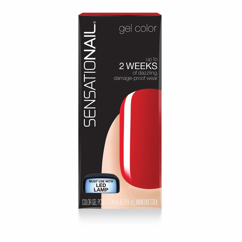 SensatioNail by Nailene Color Gel Polish, Scarlet Red, .25 fl oz by Jubujub