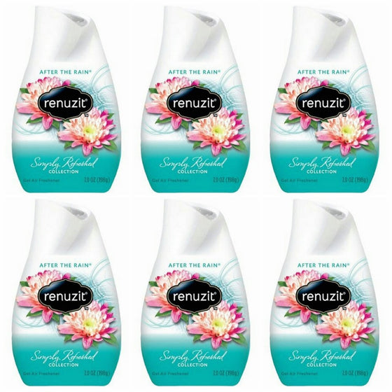 Renuzit Simply Refreshed Collection Gel Air Freshener, After The Rain 7 oz ( Pack of 6)