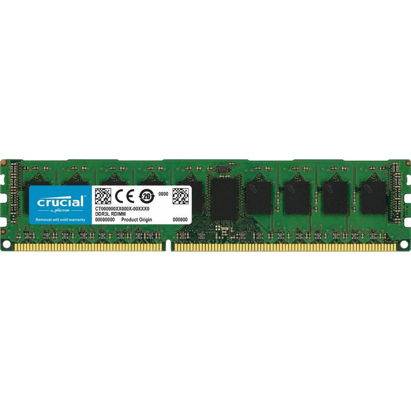 Crucial 8GB Single DDR3/DDR3L 1600 MT/s (PC3-12800) DR x8 ECC UDIMM 240-Pin Memory - CT102472BD160B