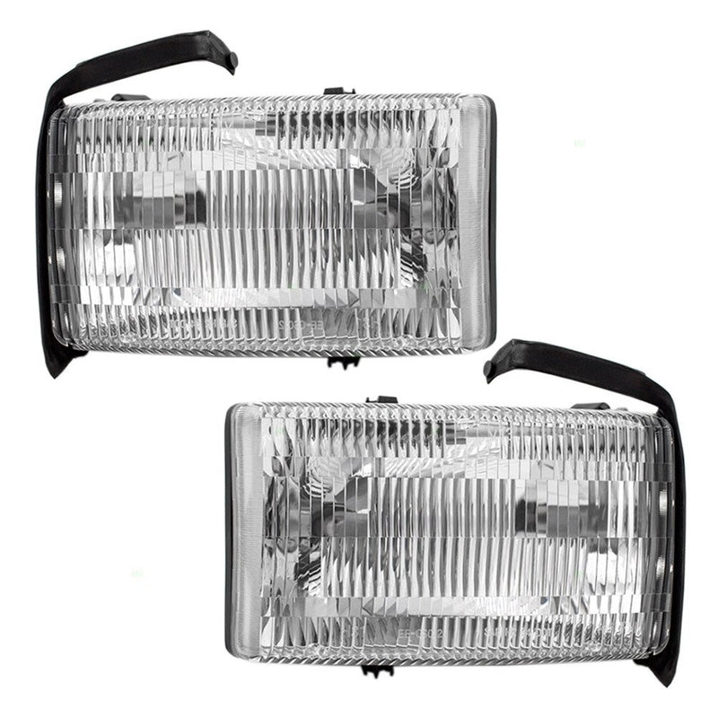 Driver and Passenger Headlights Headlamps Replacement for Dodge Pickup Truck 55076749AO 55076748AO