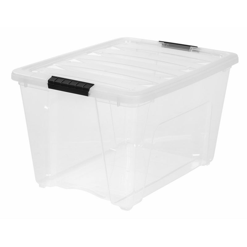 IRIS 53 Quart Stack & Pull Box, Clear