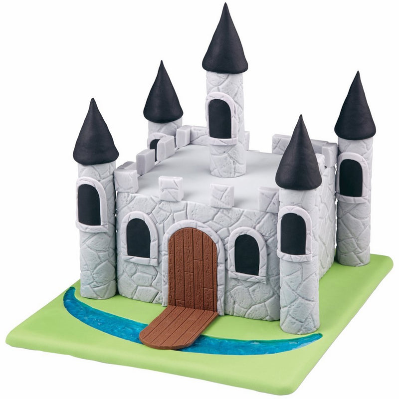 Wilton 409-2572 Texture 2-Piece Mold Set, Cobblestone/Wood