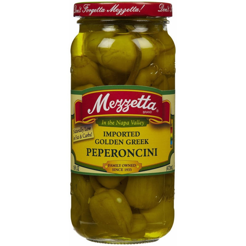 Mezzetta Golden Greek Peperoncini Peppers, 16 oz