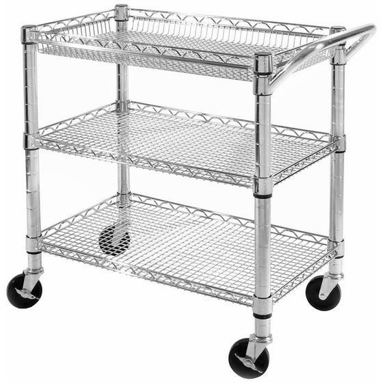 Seville Classics Heavy-Duty Commercial-Grade Utility Cart, NSF Listed