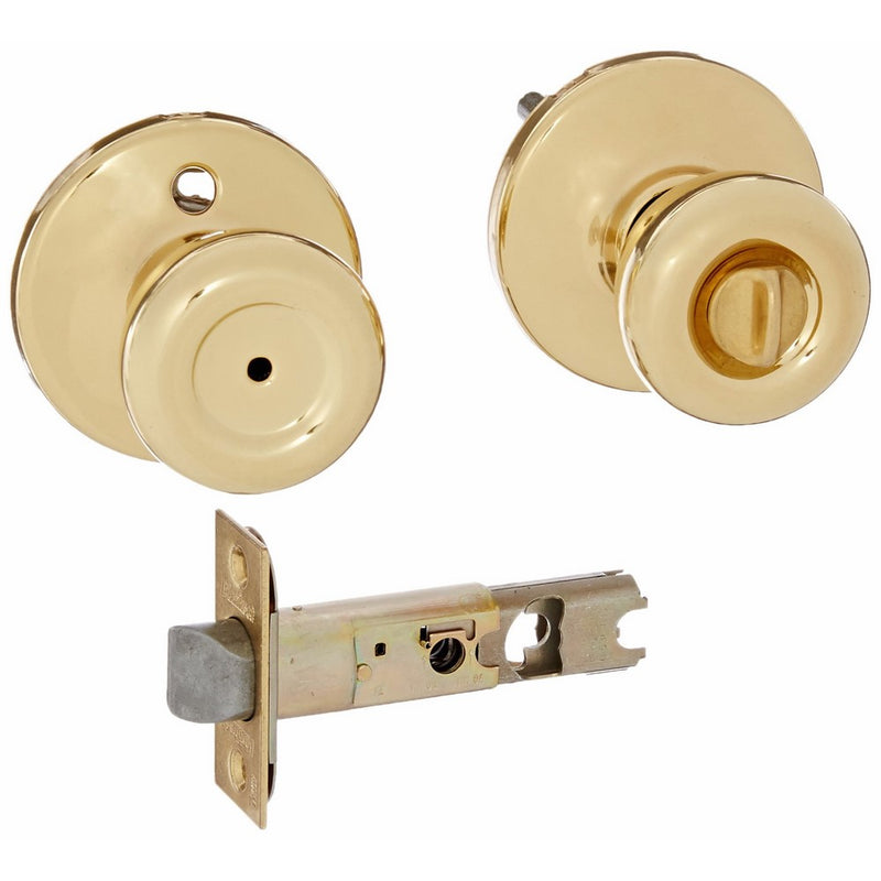 Kwikset 93001-242 Tylo Privacy Bed/Bath Knob in Polished Brass
