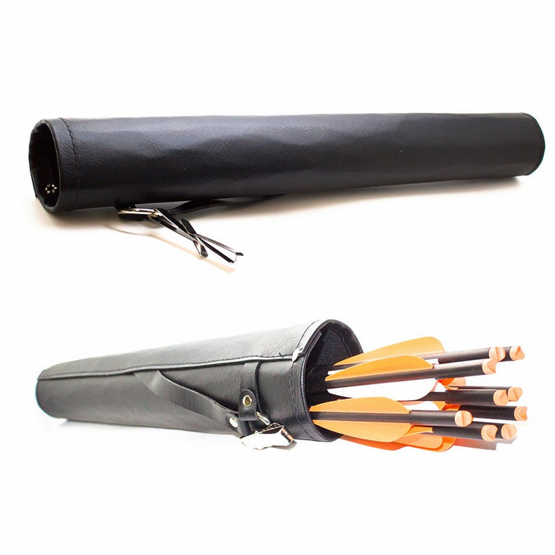 SAS Leather Tube Hip Quiver Arrow Holder With Belt Clip