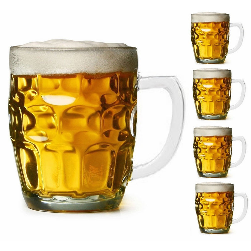 Dimple Stein Beer Mug - 19 Oz (4 Pack)