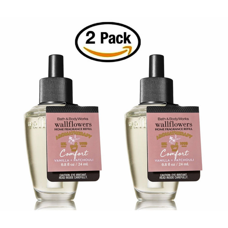 Bath and Body Works Aromatherapy Comfort Vanilla Patchouli Wallflowers 2-Pack Refills (1.6 fl Oz Total)