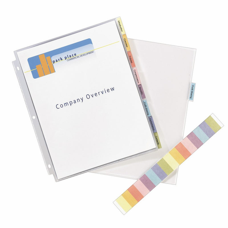 Avery 74161 Protect 'n Tab Top-Load Clear Sheet Protectors w/Eight Tabs, Letter
