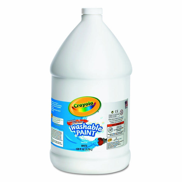 Crayola Washable White Paint, 1 Gallon Size, Painting Supplies in Bulk