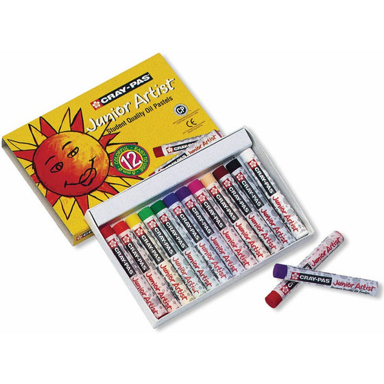 Sakura XEP12 12-Piece Cray-Pas Junior Artist Assorted Color Oil Pastel Set