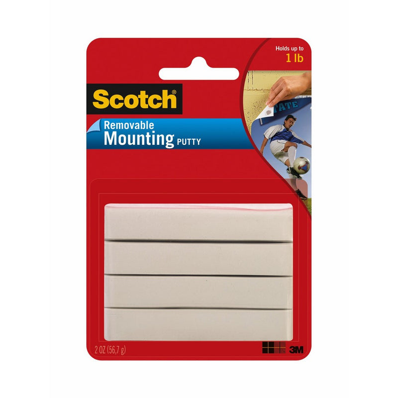 Scotch Mounting Putty, Removable, 2 oz., White (860)