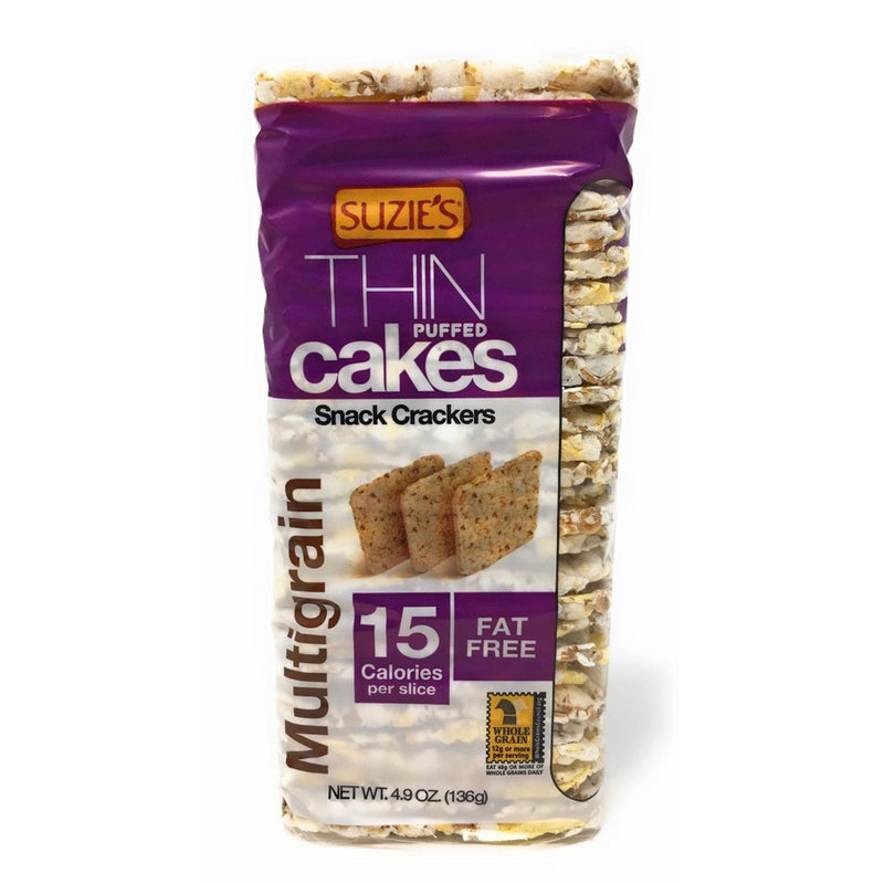 Suzie's Puffed Multigrain Thin Cakes, 4.9-Ounce Bags ( Pack of 12)