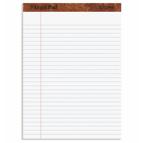TOPS The Legal Pad Writing Pads, 8-1/2" x 11-3/4", Legal Rule, 50 Sheets, 12 Pack (7533)