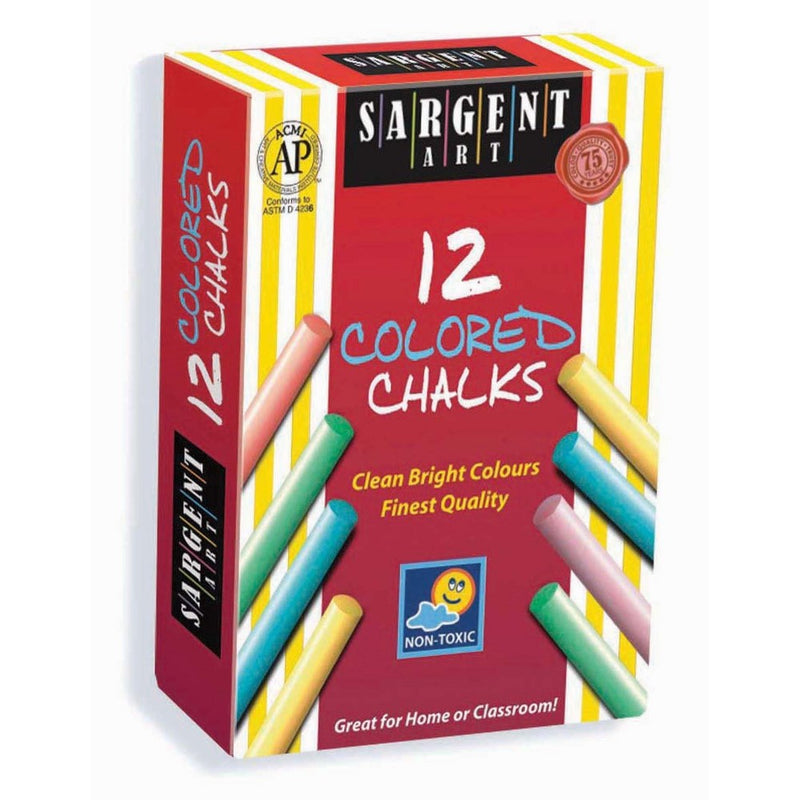 Sargent Art 66-2010 12-Count Colored Dustless Chalk