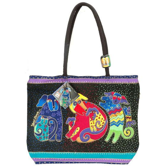 Laurel Burch Shoulder Zipper Top, Dogs and Doggies