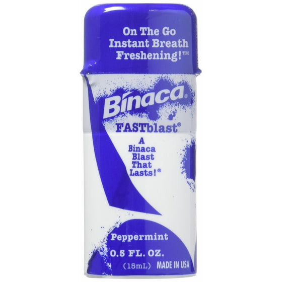 Binaca Fastblast Breath Spray Peppermint 0.50 Oz (Pack of 12)