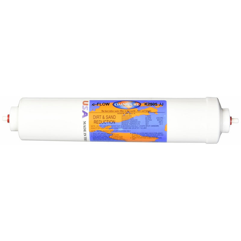 10" Sediment 5 Micron Filter w/1/4"QC Straight Connection