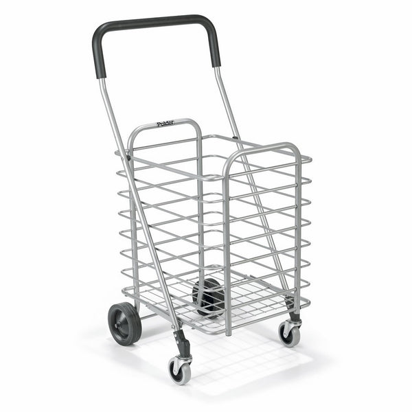 Polder STO-3022-92 Superlight Shopping Cart, 30 lb. Capacity, 19.25" x 16.5" x 34", Aluminum