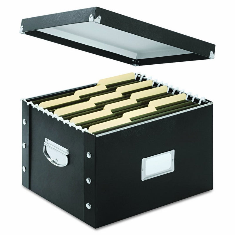 Snap-N-Store File Box, Letter/Legal Size, Glossy Black (SNS01536)