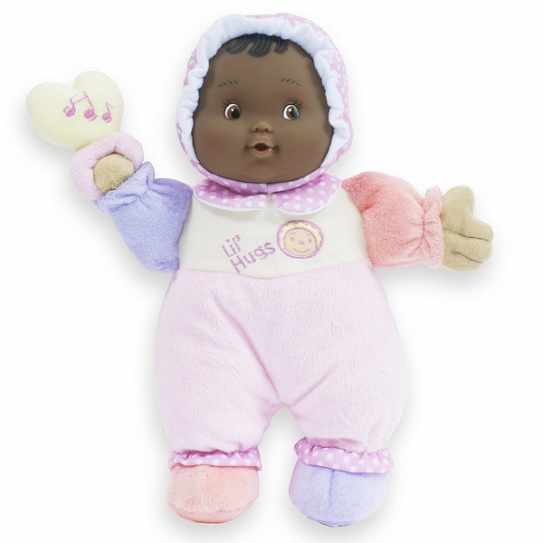 JC Toys Lil' Hugs African American Pink Soft Body - Your First Baby Doll – Designed by Berenguer – Ages 0