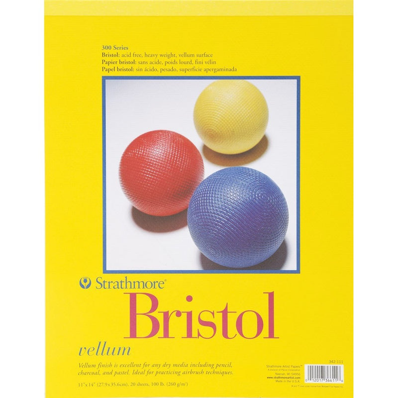 Strathmore 300 Series Bristol Pad - 11-Inchx14-Inch - 20 Sheet Pad
