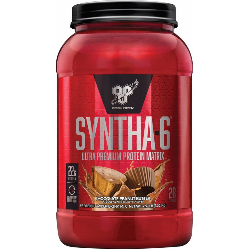 BSN SYNTHA-6 Protein Powder, Whey Protein, Micellar Casein, Milk Protein Isolate, Flavor: Chocolate Peanut Butter, 28 Servings