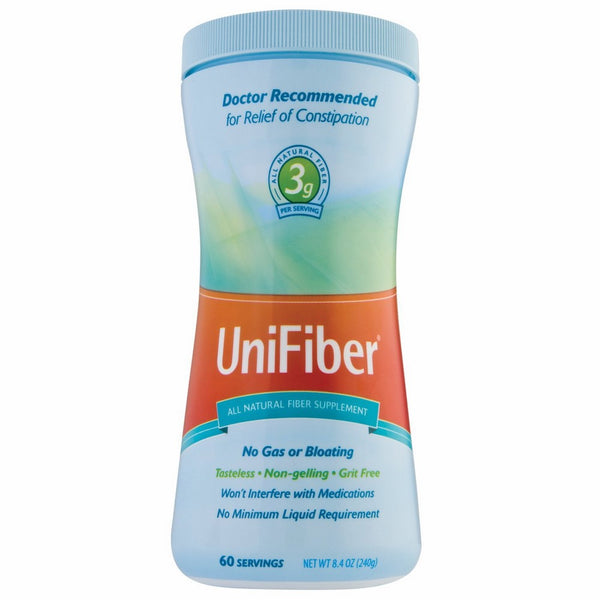 UniFiber All Natural Fiber Supplement, 60 servings, Net Wt. 8.4 oz. Bottle