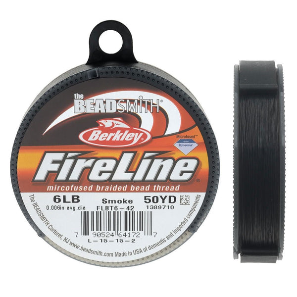FireLine Microfused Braided Bead Thread .006 Inch Average Diameter Smoke Grey 50 Yard Roll
