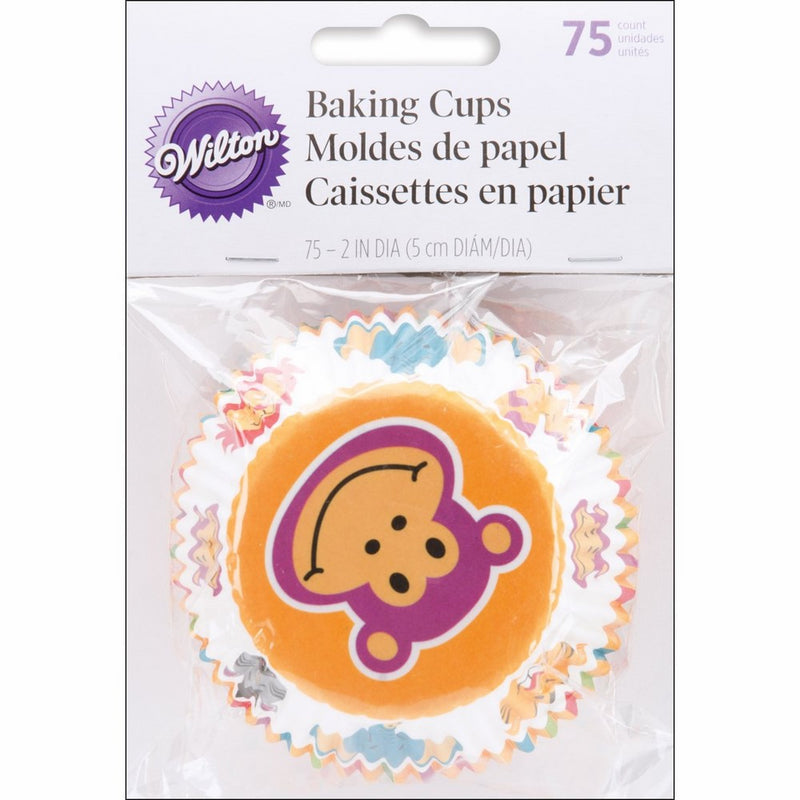 Wilton Jungle Pals Standard Cups, 75 Count