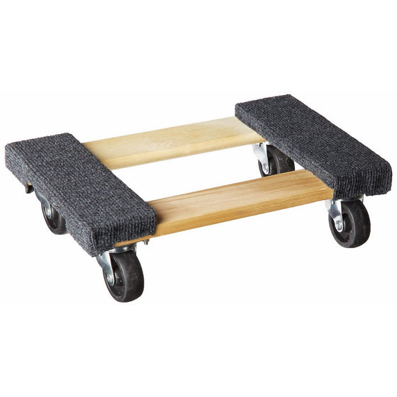 Haul Master 93888 Mover's Dolly 1000 Lbs. Weight Capacity L x 12-1/4 W, 18" x 12-14&quot, Grey/Hardwood