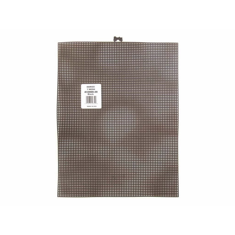 Darice Floral DAR33900.20 10.5 x 13.5 Inch Plastic Canvas No.7 Black; Pack of 1