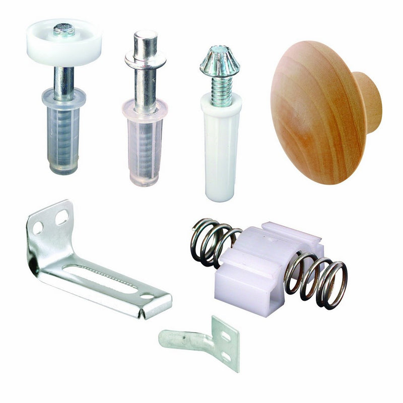 Slide-Co 164183 Bi-Fold Door Repair Kit, For 7/8 in. Wide Track, Used with 3/8 in. Outside Diameter Pivots & Guides