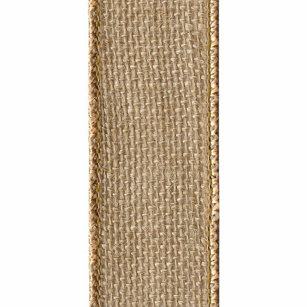 Offray Wired Edge Burlap Craft Ribbon, 1-1/2-Inch Wide by 25-Yard Spool, Natural