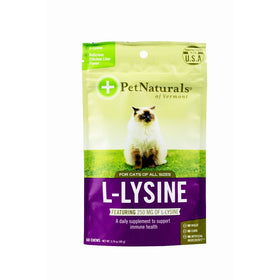 Pet Naturals of Vermont L-Lysine 60 Fun-Shaped Chews for Cats - 3 pack