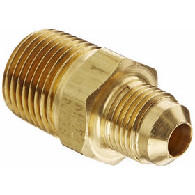 Eaton Weatherhead 48X6X8 Brass CA360 SAE 45 Degree Flare, Adapter, 1/2" NPT Male x 3/8" SAE Male
