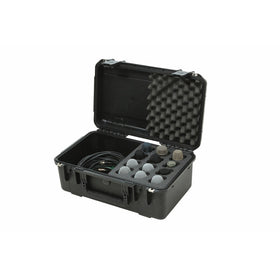 SKB 3I-2011-MC12 iSeries Injection Molded Microphone Case with Foam for 12 Mics with Storage Compartment
