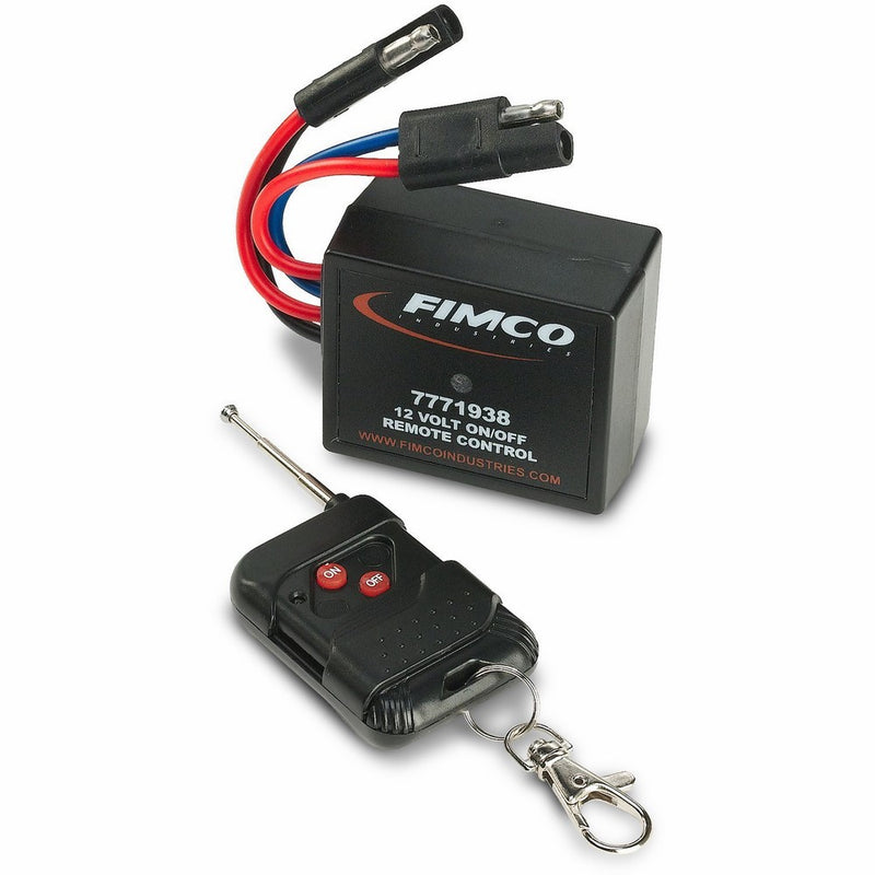 Fimco 7771938 12 Volt On/Off Wireless Remote Control 250 Feet Range Quick Connect to Fimco 5275086, 5275087 or All 12 Volt Sprayer Pumps Up To 20 Amps, Convenient Keychain Clip and Collapsable Antenna