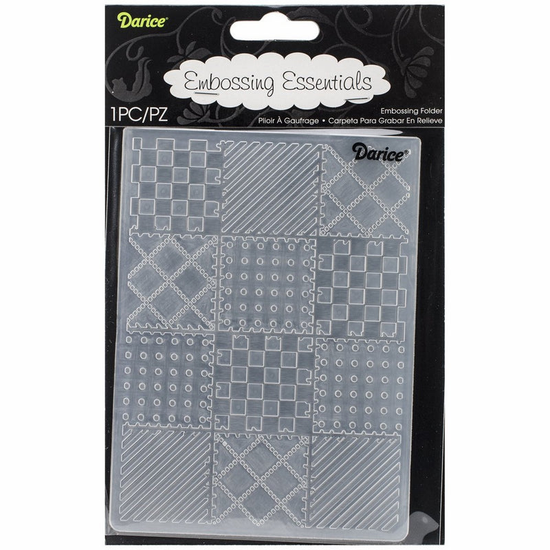 Darice Embossing Folder, 4.25 by 5.75-Inch, Quilt Blocks