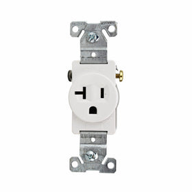 Cooper 1877W-Box Single Receptacle 20A, White (10)
